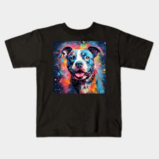 Staffy Painting Kids T-Shirt